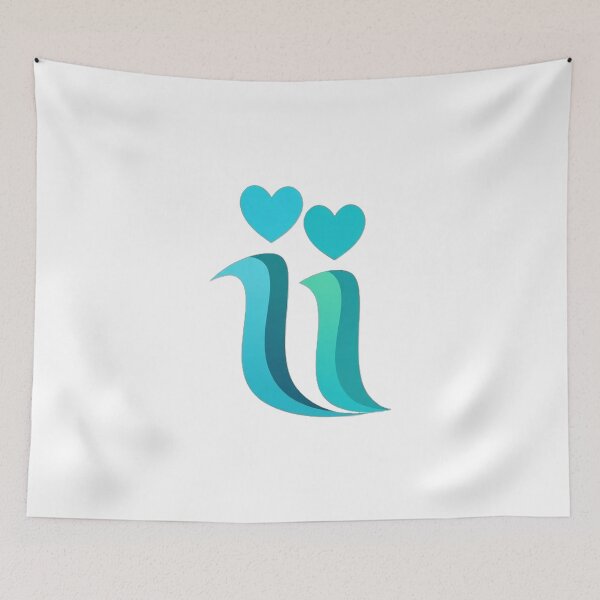 Item preview, Double "ii" Logo in Aqua marine designed and sold by CasaRomanii.