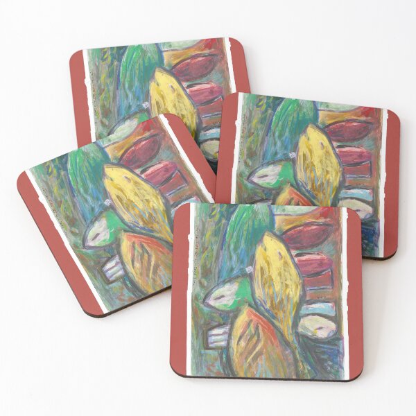 Item preview, Rise Of The Vertical Gold Fish (Original Tempera Painting by ACCI) designed and sold by VanyssaGraphics.