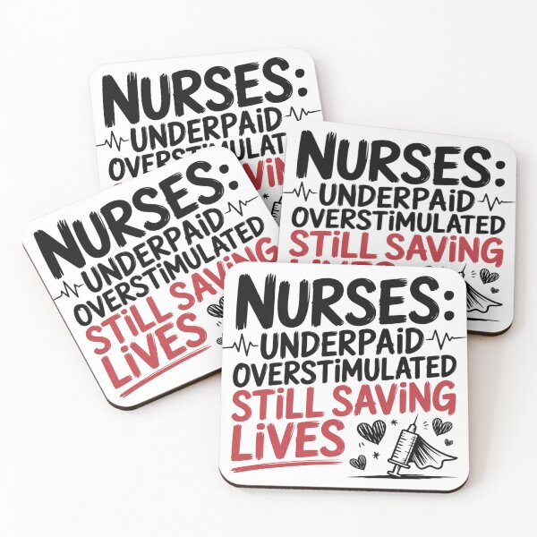 Item preview, Nurses Underpaid Overstimulated Still Saving Lives designed and sold by IslandTyped.