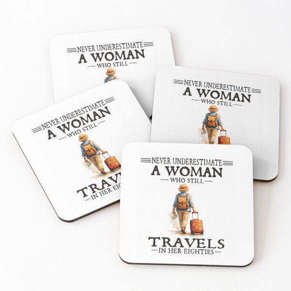 Item preview, Never Underestimate a Woman Who Still Travels in Her Eighties designed and sold by Ali-printshop.