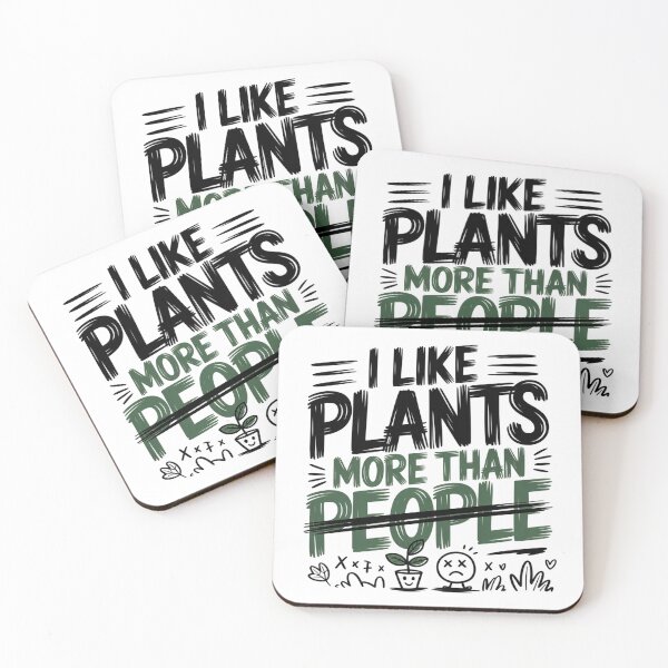Item preview, I Like Plants More Than People Quote designed and sold by IslandTyped.