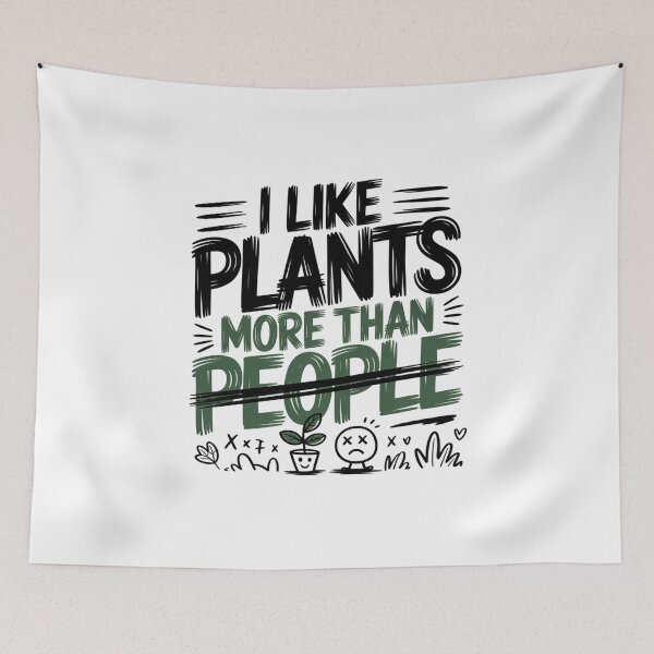 Item preview, I Like Plants More Than People Quote designed and sold by IslandTyped.