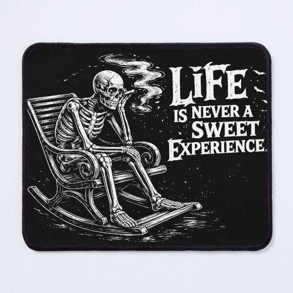 Item preview, Life Is Never a Sweet Experience Skeleton T-Shirt – Dark Humor Vintage Gothic Graphic Tee designed and sold by Ramkumar2025.
