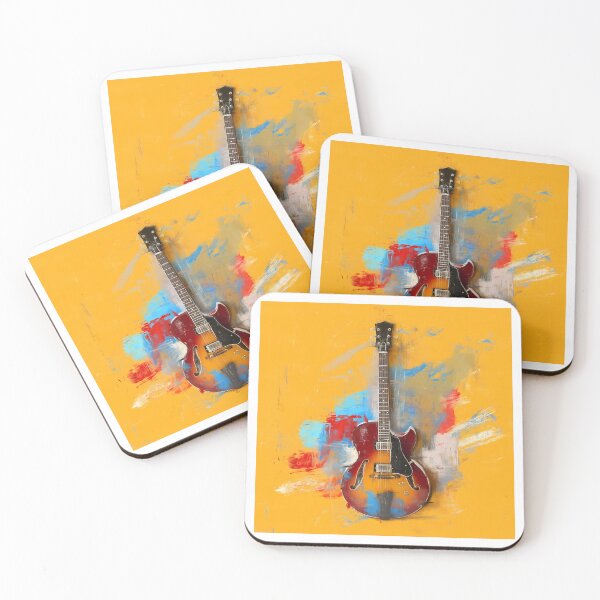 Item preview, semi hollow Jazz guitar painting artwork designed and sold by gut2000.