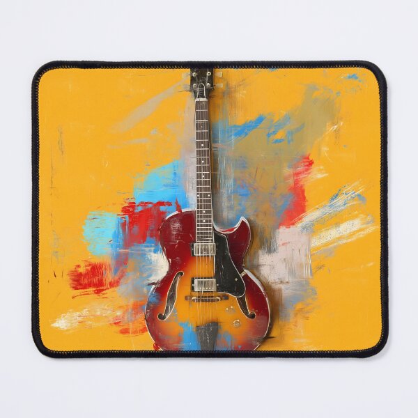 Item preview, semi hollow Jazz guitar painting artwork designed and sold by gut2000.
