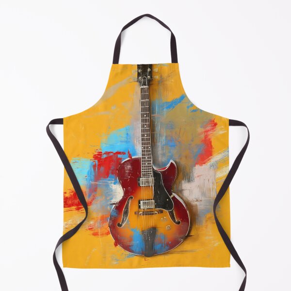 Item preview, semi hollow Jazz guitar painting artwork designed and sold by gut2000.