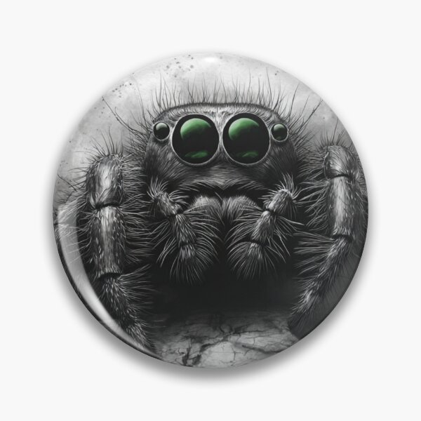 Item preview, Cute Jumping Spider with Glowing Green Eyes designed and sold by Ykvaere.