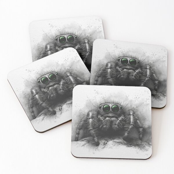 Item preview, Cute Jumping Spider with Glowing Green Eyes designed and sold by Ykvaere.