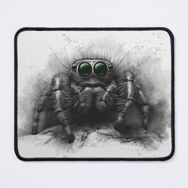 Item preview, Cute Jumping Spider with Glowing Green Eyes designed and sold by Ykvaere.