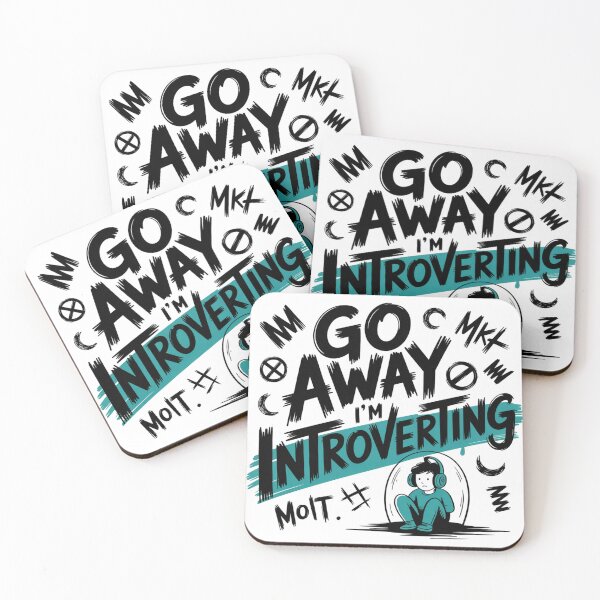 Item preview, Go Away I’m Introverting Funny Quote designed and sold by IslandTyped.