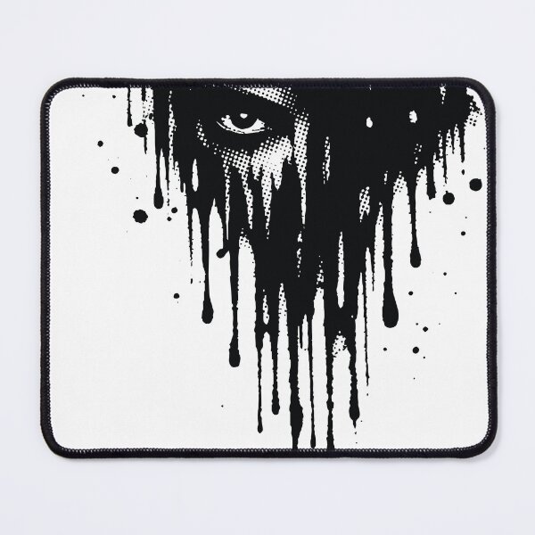 Item preview, A dramatic black-and-white abstract portrait featuring a single eye emerging from dripping ink and halftone texture. designed and sold by Dejbar.