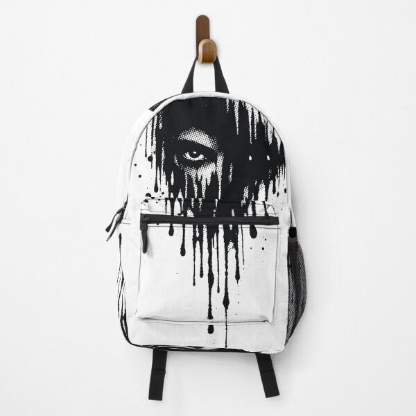 Item preview, A dramatic black-and-white abstract portrait featuring a single eye emerging from dripping ink and halftone texture. designed and sold by Dejbar.