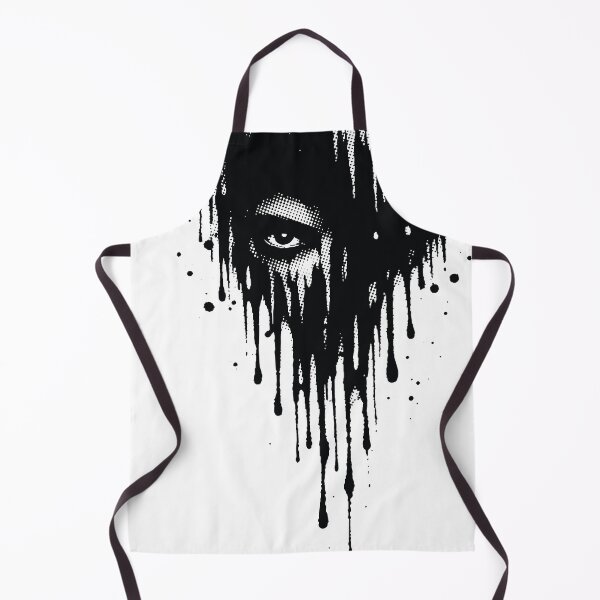 Item preview, A dramatic black-and-white abstract portrait featuring a single eye emerging from dripping ink and halftone texture. designed and sold by Dejbar.