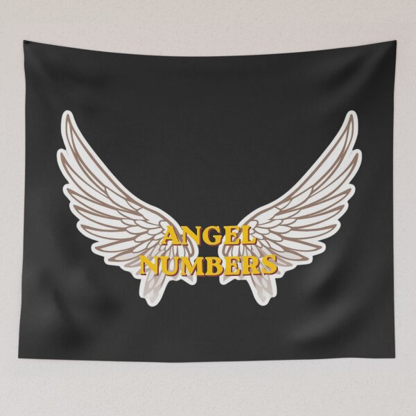 Item preview, Angel Numbers Spiritual Wings Typography Design – Divine Guidance Aesthetic designed and sold by CosmicQuietLab.