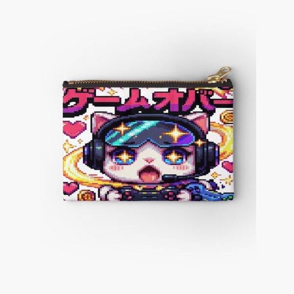 Item preview, Kawaii Pixel Gamer Cat T-Shirt – Retro Game Over But Cute Anime Design | Neon Gaming Aesthetic Tee designed and sold by Sushikidsntoddlers.