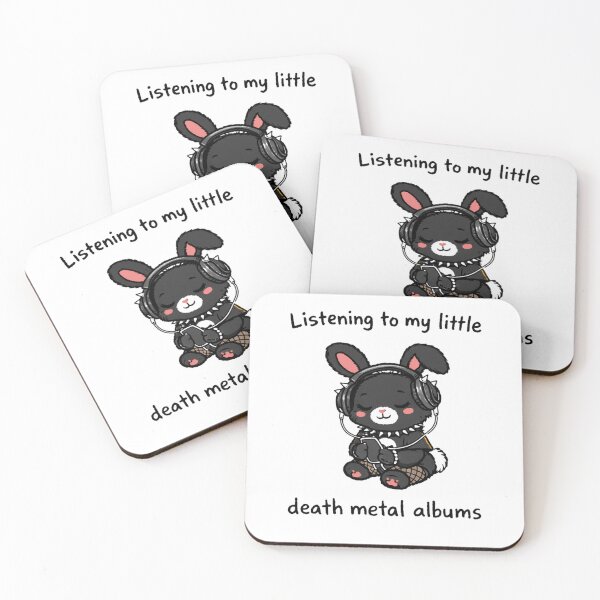 Item preview, Listening to my Little Death Metal Albums Bunny designed and sold by JossDesign15.