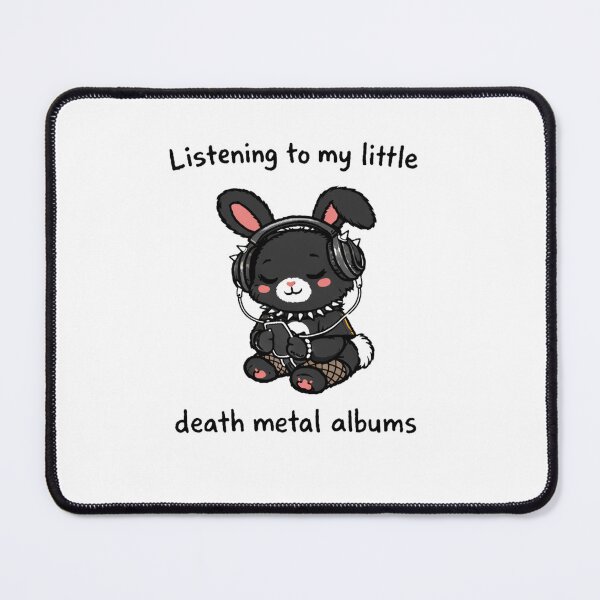 Item preview, Listening to my Little Death Metal Albums Bunny designed and sold by JossDesign15.