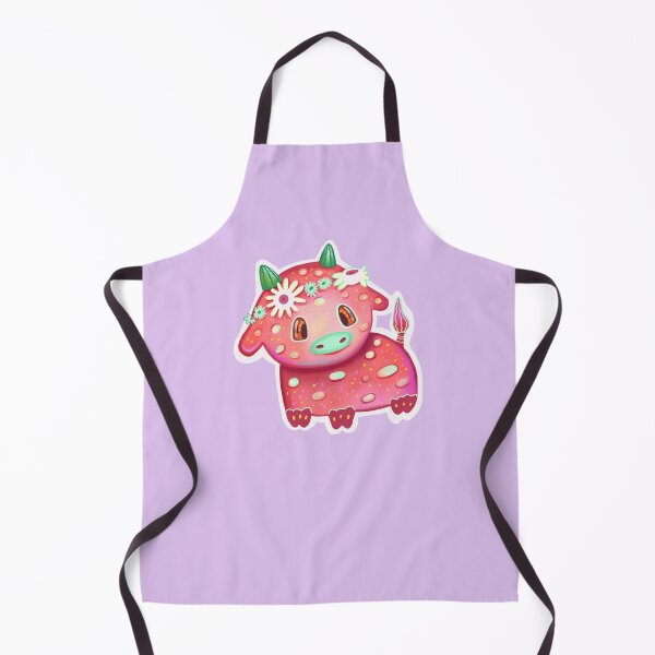 Item preview, Strawberry Cow with Daisy Crown - Whimsical Pink Floral Illustration designed and sold by FaliushART.