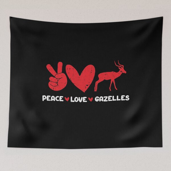 Item preview, Peace - Love - gazelles  designed and sold by GabbyKash.