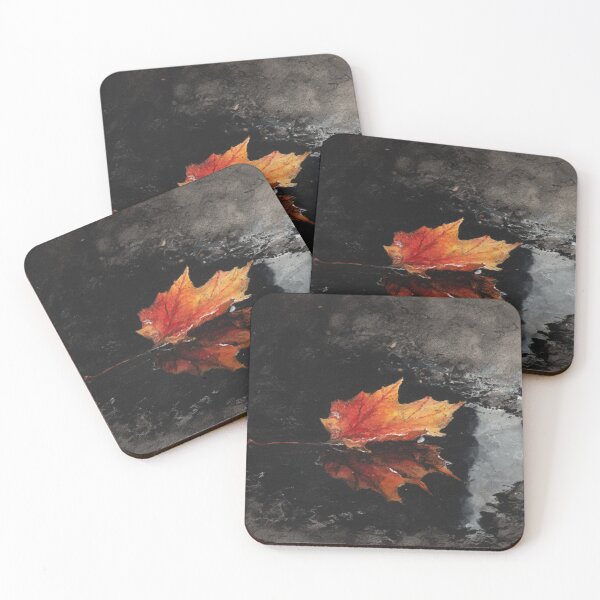 Item preview, Autumn Leaf Reflection in Dark Water Puddle designed and sold by Ykvaere.