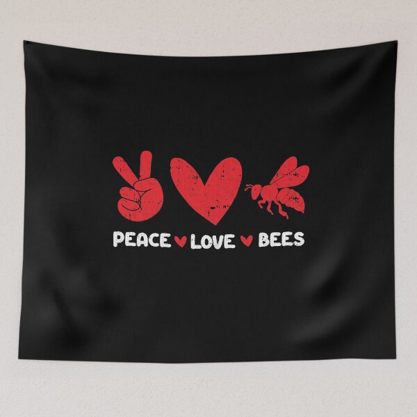 Item preview, Peace - Love - bees  designed and sold by GabbyKash.