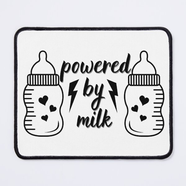 Item preview, Powered by Milk – Cute Baby Bottle Design designed and sold by kestey.