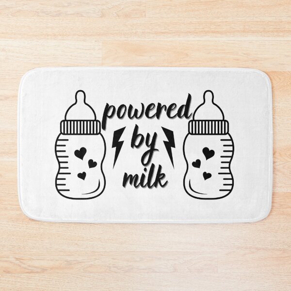 Item preview, Powered by Milk – Cute Baby Bottle Design designed and sold by kestey.