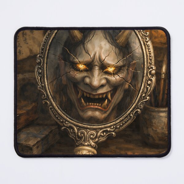 Item preview, The Jealous Mirror - Japanese Hannya Demon designed and sold by bapupa.