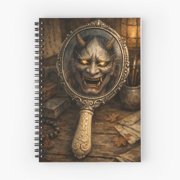 Item preview, The Jealous Mirror - Japanese Hannya Demon designed and sold by bapupa.