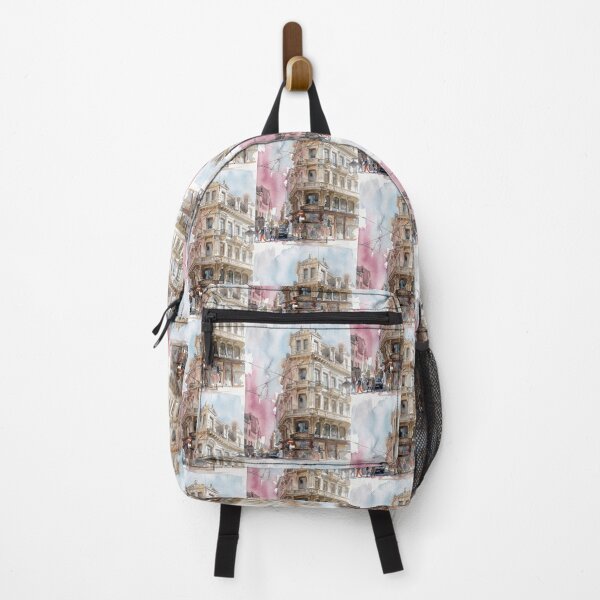 Item preview, Historic Street Corner Antwerp Watercolor Cityscape designed and sold by caracatita75.
