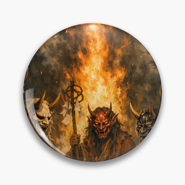 Item preview, Funeral Pyre Ritual - Japanese Hannya Demon designed and sold by bapupa.