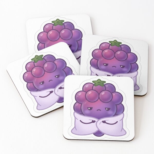 Item preview, Sleeping Grape Kawaii Sticker – Cozy Blanket Cute Aesthetic designed and sold by Dakochaaan.