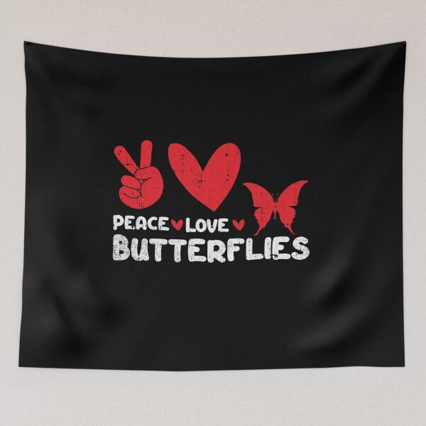 Item preview, Peace - Love - Butterflies designed and sold by GabbyKash.