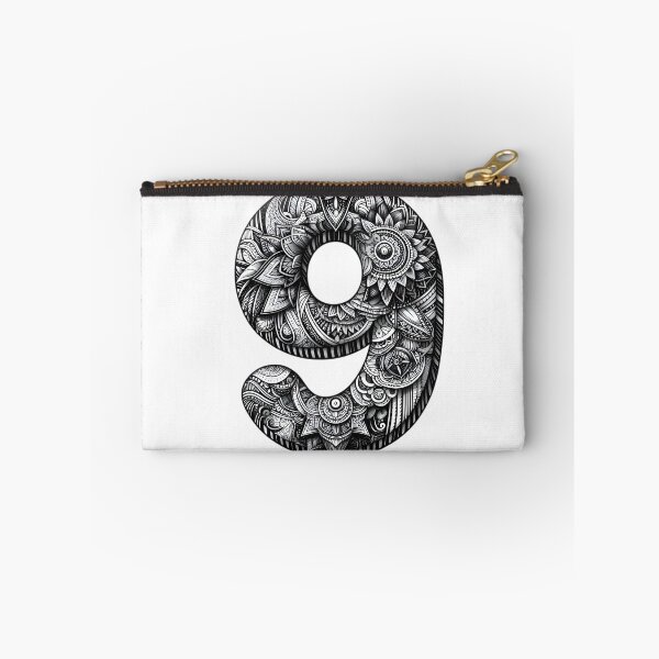 Item preview, Geometric tribal number 9, boho mandala art designed and sold by AlanyaArtX.