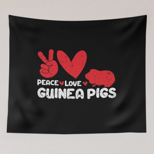 Item preview, Peace - Love - guinea pigs Animals lover designed and sold by GabbyKash.