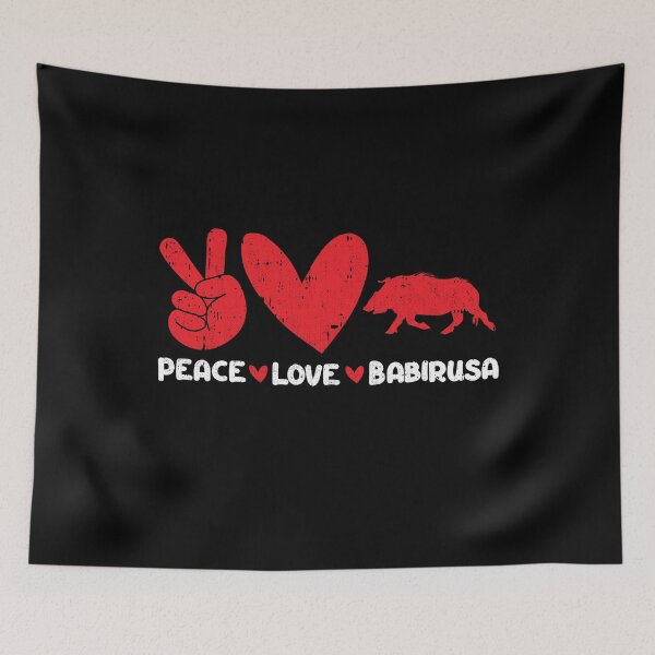 Item preview, Peace - Love - Babirusa Animals lover designed and sold by GabbyKash.