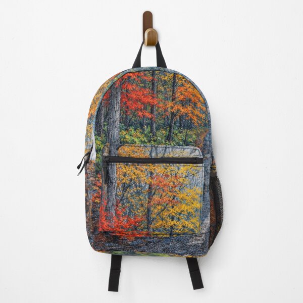 Item preview, Rainy Autumn Forest Road with Colorful Leaves designed and sold by Ykvaere.