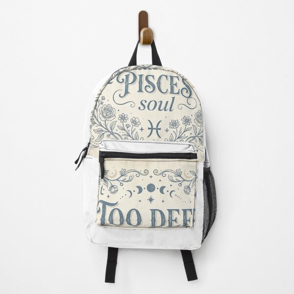 Item preview, Too Deep for This World Pisces Soul Vintage Celestial Typography Design designed and sold by urbinet.