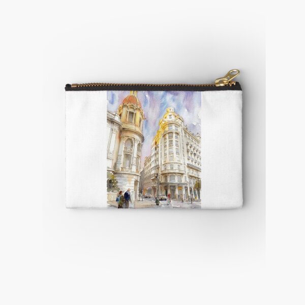 Item preview, Edificio Barrachina Valencia Watercolor Cityscape designed and sold by caracatita75.