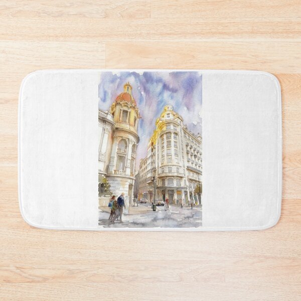 Item preview, Edificio Barrachina Valencia Acuarela Paisaje Urbano designed and sold by caracatita75.