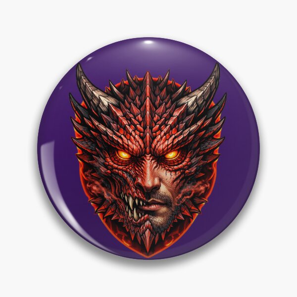 Item preview, Half Human Half Dragon Face – Fiery Hybrid Mythical Streetwear Sticker designed and sold by KrishAuraa.