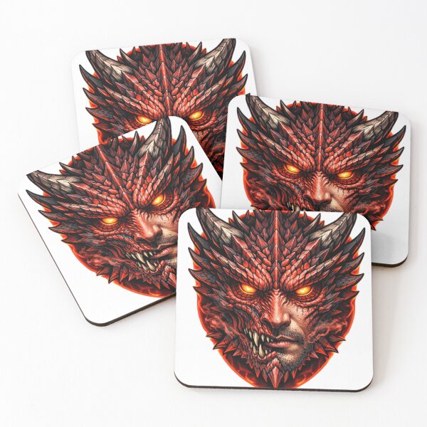 Item preview, Half Human Half Dragon Face – Fiery Hybrid Mythical Streetwear Sticker designed and sold by KrishAuraa.