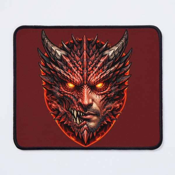 Item preview, Half Human Half Dragon Face – Fiery Hybrid Mythical Streetwear Sticker designed and sold by KrishAuraa.