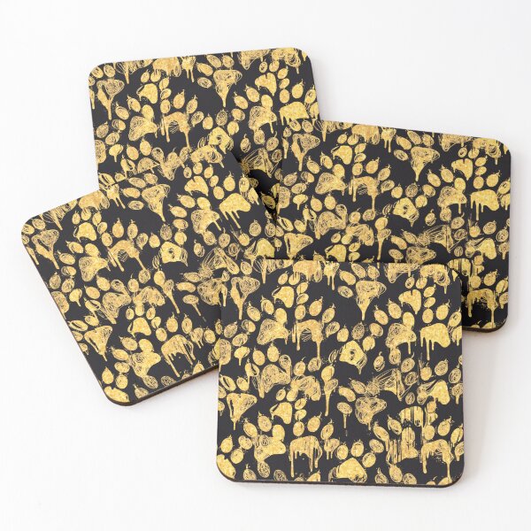 Item preview, Golden Dripping Hearts Seamless Pattern Design designed and sold by Print culturee.