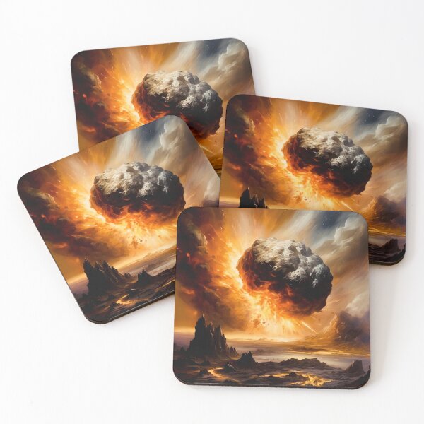 Item preview, Interstellar asteroid strike designed and sold by Island Art Studios.