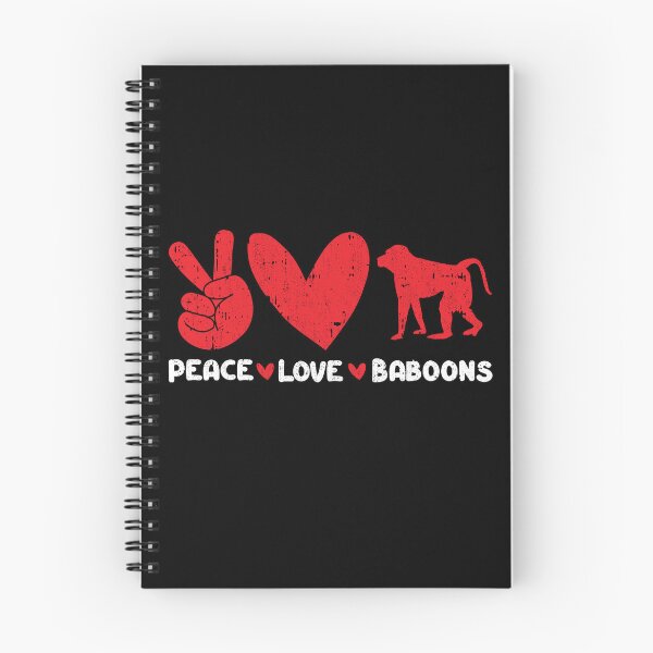 Item preview, Peace - Love - Baboons Animals lover designed and sold by GabbyKash.
