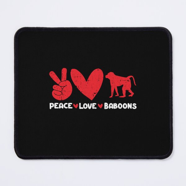Item preview, Peace - Love - Baboons Animals lover designed and sold by GabbyKash.
