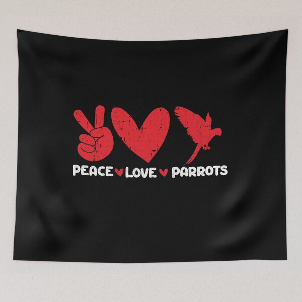 Item preview, Peace - Love - Parrots Animals lover designed and sold by GabbyKash.
