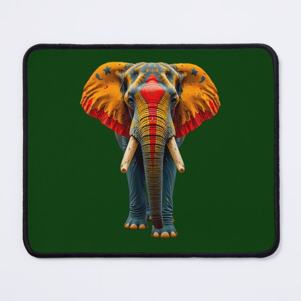 Item preview, Psychedelic Elephant Art - Colorful Trippy Animal Illustration designed and sold by Doodle-Bloom.