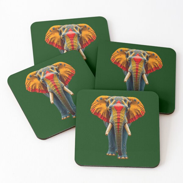 Item preview, Psychedelic Elephant Art - Colorful Trippy Animal Illustration designed and sold by Doodle-Bloom.